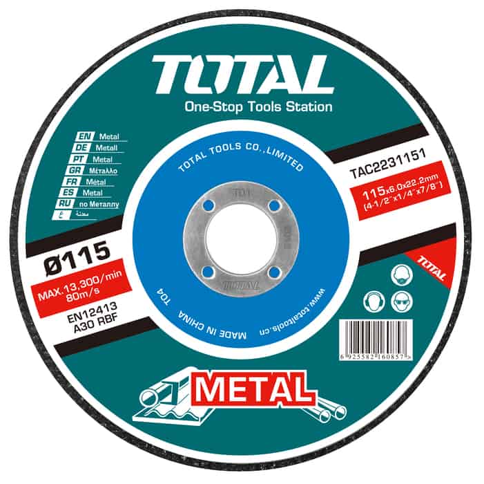 Total TAC2231151 Δίσκοι Λειάνσεως Μετάλλου 115x6mm (25 Τεμάχια)