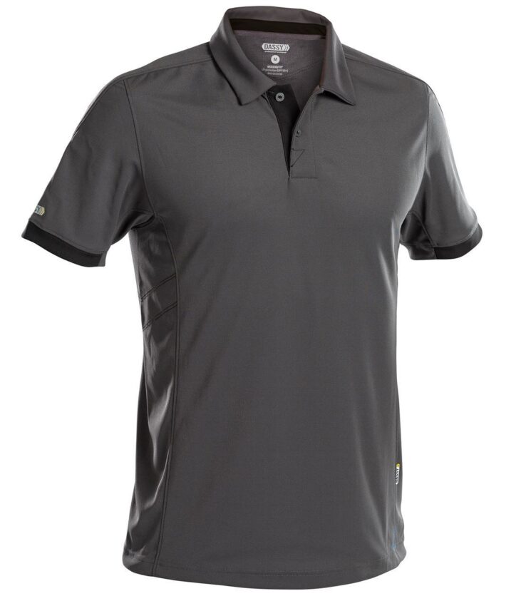 Μπλουζάκι Polo Αντηλιακό (UPF 50+) Dassy Traxion anthracite grey/black