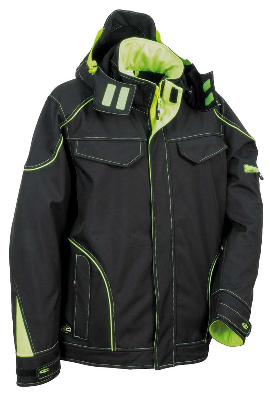 Softshell Jacket Cofra Tecka black/lime
