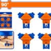 WADFOW WCZ6E01 Σετ Γωνιακοί Σφιγκήρες 90ο WADFOW WCZ6E01 Σετ Γωνιακοί Σφιγκήρες 90ο