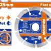 WADFOW WDC1K03 Διαμαντόδισκος Turbo Ξηράς & Υγράς Κοπής 125mm