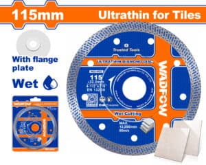 WADFOW WDC4K02 Διαμαντοδίσκος Υγράς Κοπής Λεπτός 115 Χ 1mm