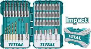 Total TACSDL24502 Σετ 45 Τρυπάνια με Εξάγωνο Στέλεχος για Μέταλλο