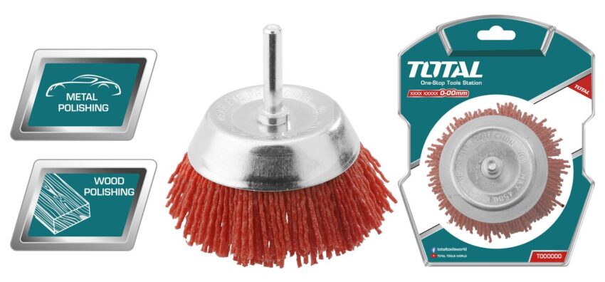 Total TAC33035 Βούρτσα για Δράπανο Νάιλον 75mm Καμπάνα