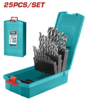 Total TACSD0251 Σετ 25 Τρυπάνια HSS με Κυλινδρικό Στέλεχος για Μέταλλο 25 Τεμάχια