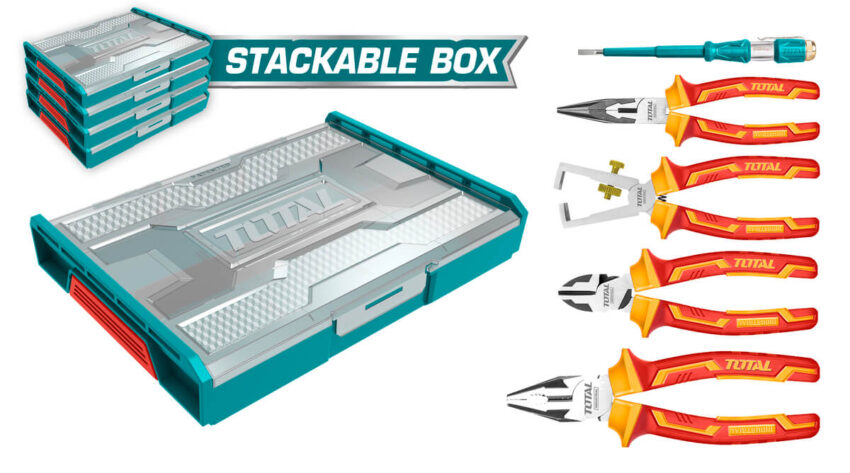 Total THKTV02P051 Κασετίνα με 5 Εργαλεία Ηλεκτρολόγου 1000V