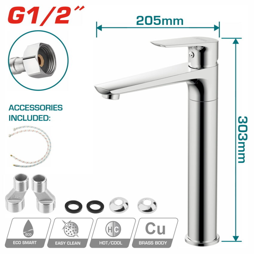 Total TSLBM12702 Μπαταρία Νιπτήρος Μακριά