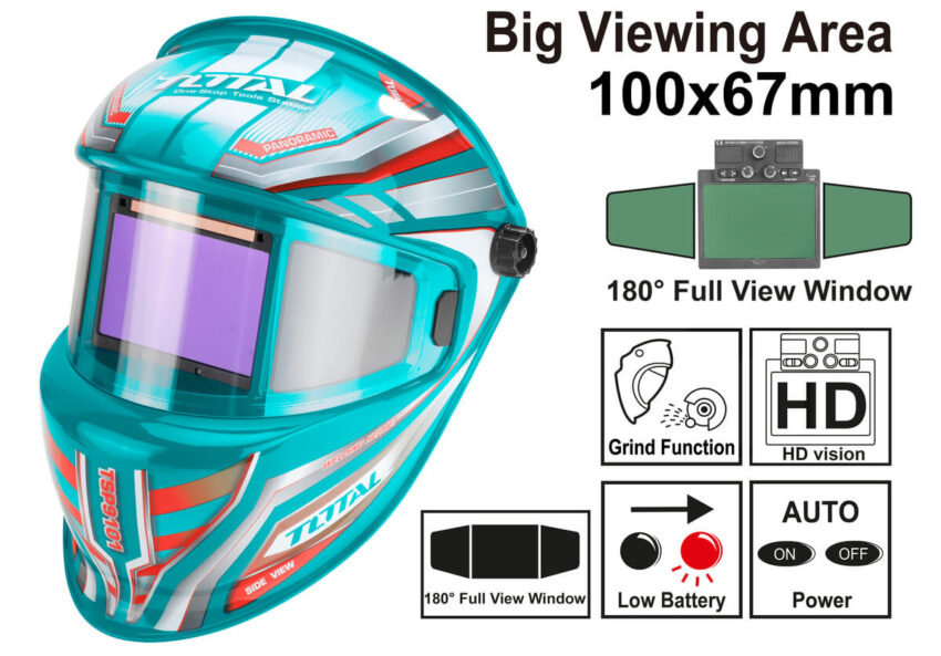 Total TSP9101 Ηλεκτρονική Μάσκα Ηλεκτροκόλλησης Οπτικού Πεδίου 100x67mm Πράσινη