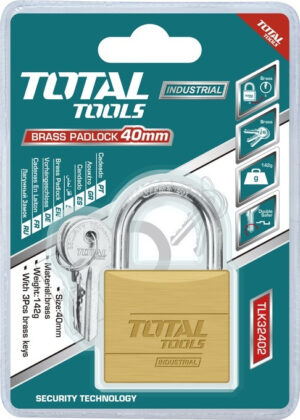 Total TLK32402 Μπρούτζινο Λουκέτο Πέταλο με Κλειδί 40mm