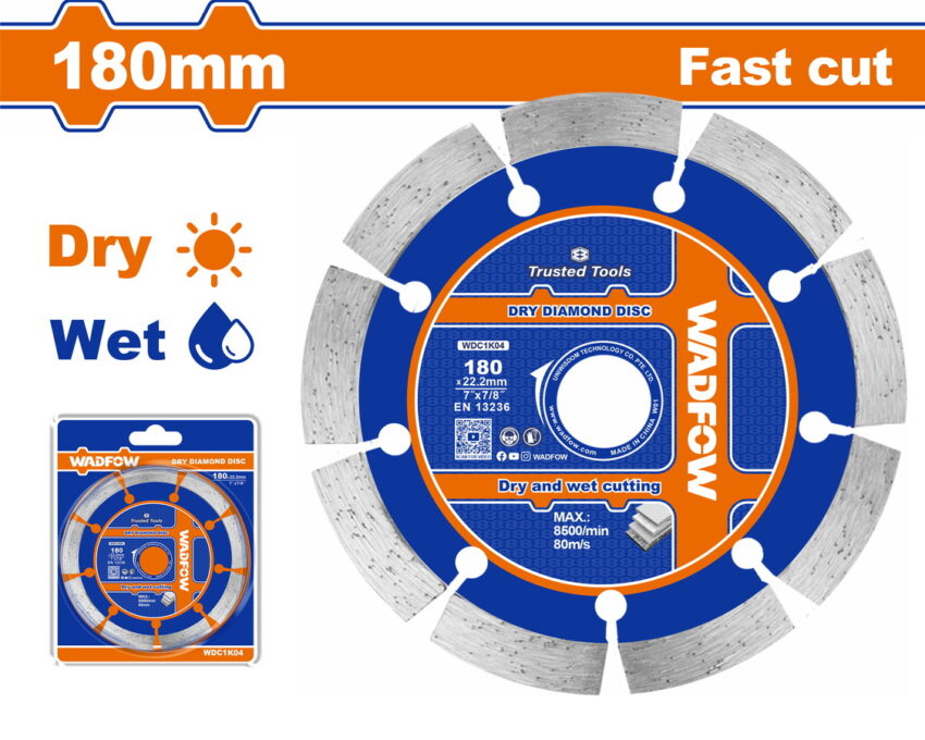 Wadfow WDC3K04 Δίσκος Κοπής Δομικών Υλικών 180mm