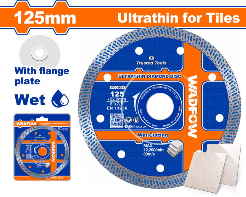 Wadfow WDC4K03 Δίσκος Κοπής Δομικών Υλικών 125mm
