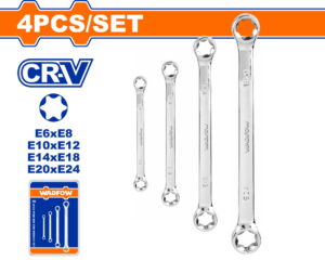 Wadfow WFR2404 Σετ Πολύγωνα Κλειδιά Star 4 Τεμάχια