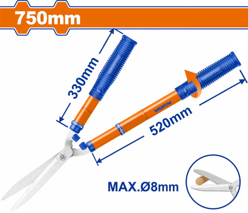 Wadfow WPR1E90 Ψαλίδι Χλόης - Θάμνων Τηλεσκοπικό 550-750mm