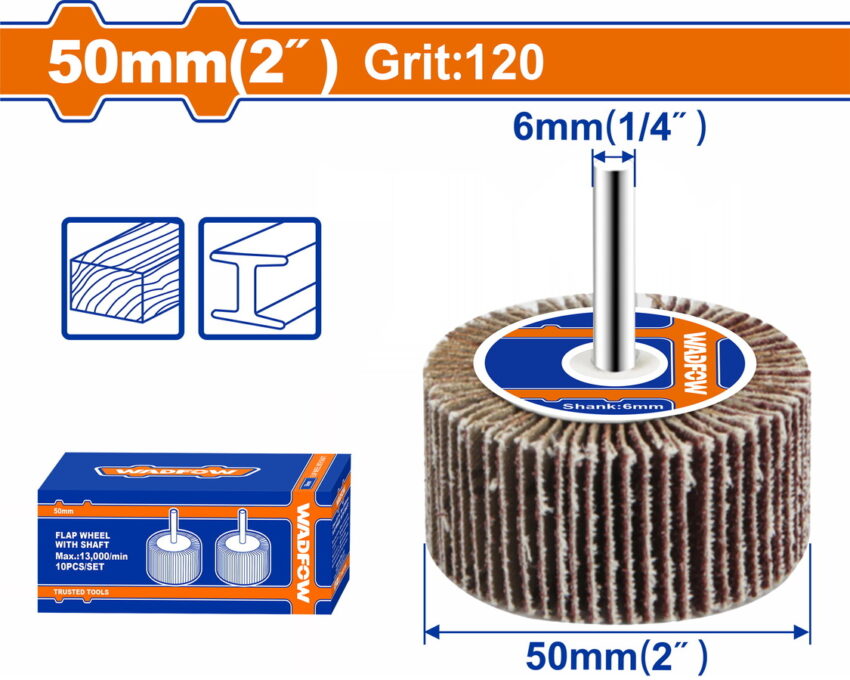 Wadfow WYW5004 Πολύπτερο Γυαλόχαρτο Δραπάνου Φ-50mm Ρ120