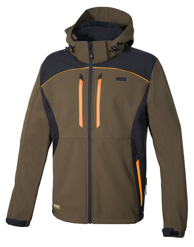 Κυνηγετικό Ελαστικό Softshell Jacket Cofra Klarbo clay brown/black/orange