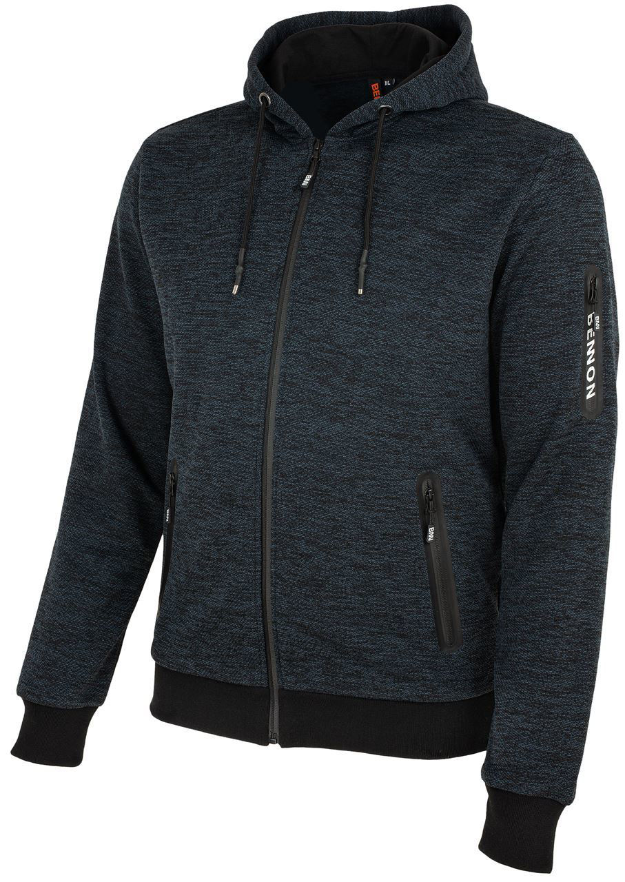 Ζακέτα ελευθέρου χρόνου με κουκούλα Bennon Olympos blue/grey