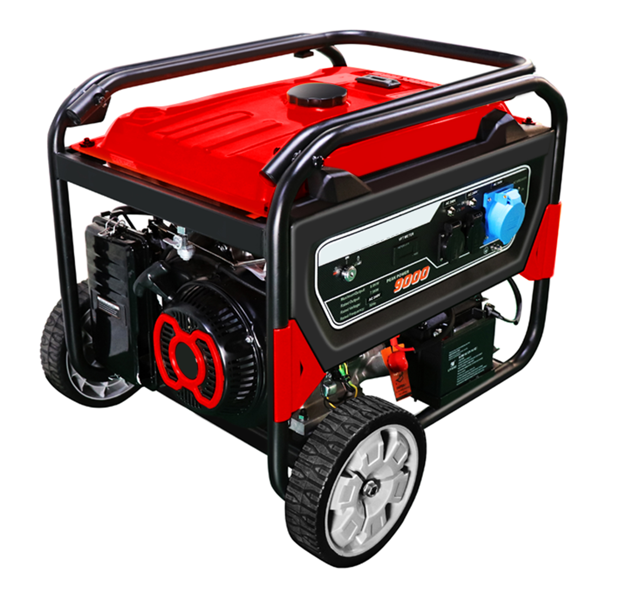 Kaiser GK6500 E Γεννήτρια Βενζίνης Τετράχρονη με Μίζα, Ρόδες και Μέγιστη Ισχύ 6.5kVA