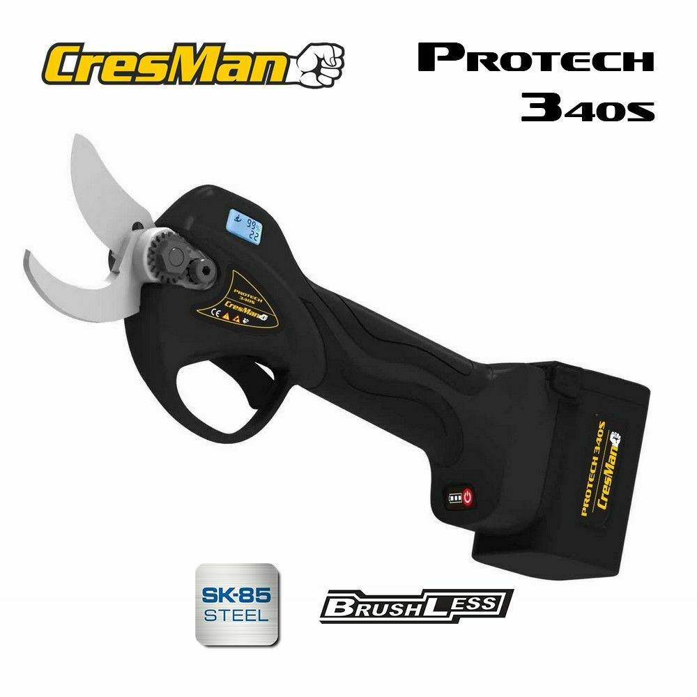 Cresman Protech 340S Ψαλίδι Κλαδέματος Μπαταρίας 16.8V με Μέγιστη Διάμετρο Κοπής 34mm Σετ με 2 Μπαταρίες & Φορτιστή