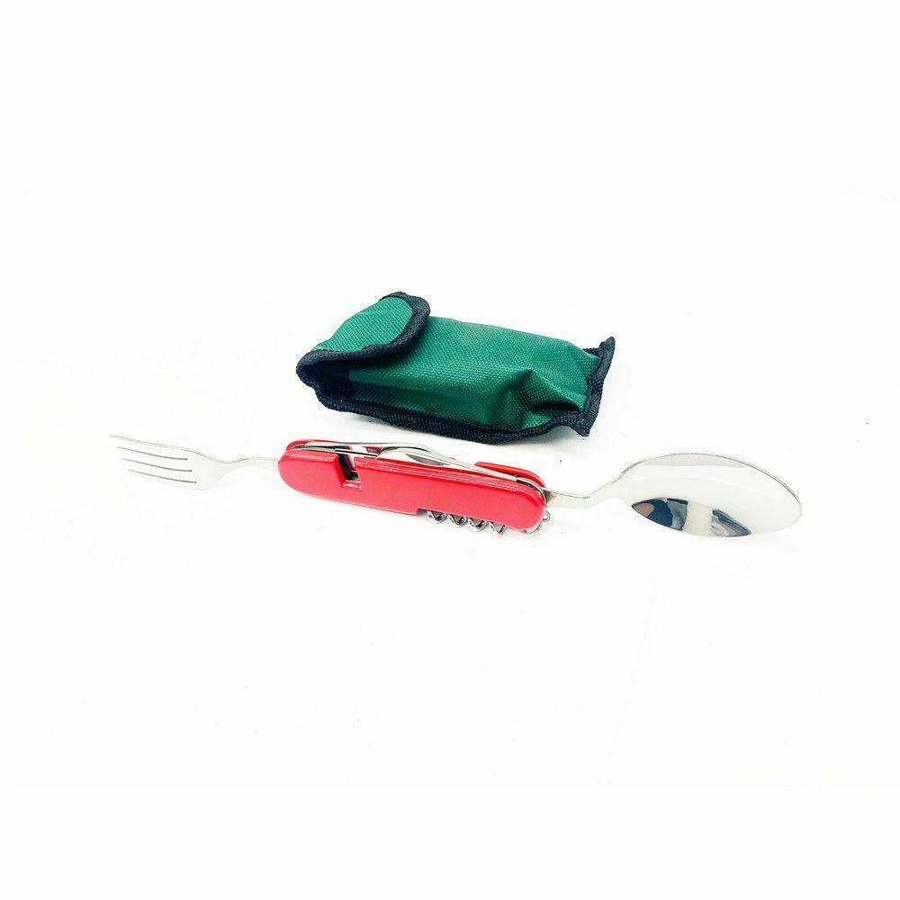 ΚΜ702 Σουγιάς με Θήκη Κόκκινος με Κουτάλι/Πηρούνι & Θήκη