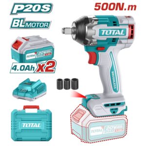 Total TIWLI2050 Μπουλονόκλειδο μπαταρίας Li-ion 20V / 4Ah / 500Nm / 2 μπαταρίες