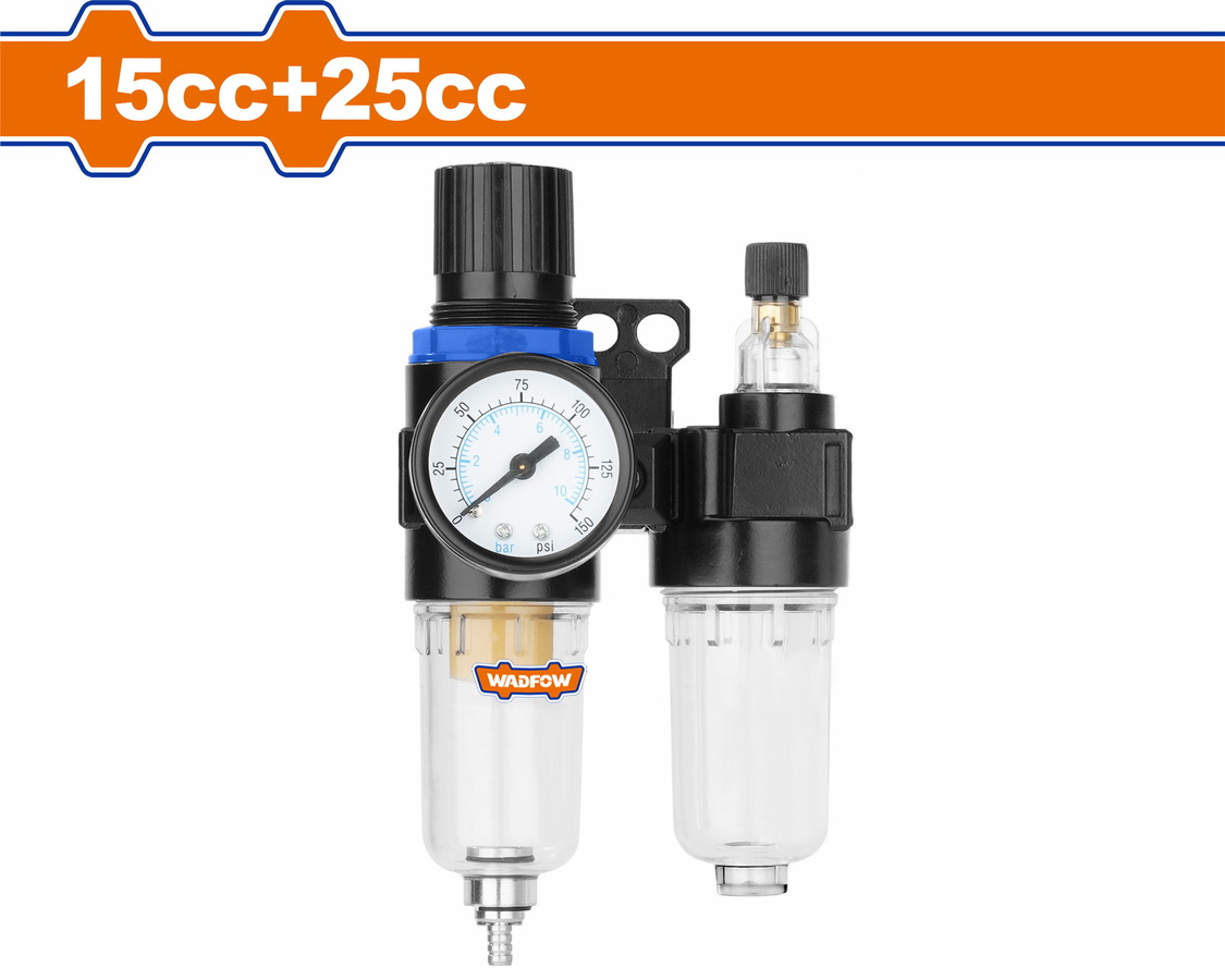 Wadfow WFF4504 Σετ Φιλτρο-Ρυθμιστής & Ελαιωτήρας Αέρος 1/4" 15cc+25cc