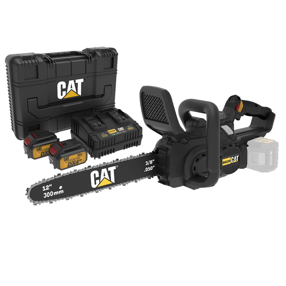 Cat COMBO-15 Αλυσοπρίονο DG230B & Δώρο Κασετίνα & 2 Μπαταρίες 4.0Ah Με Διπλό Φορτιστή DXK900