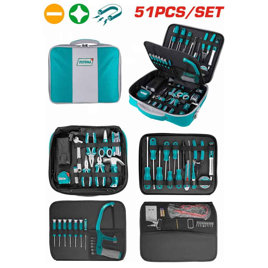 Total TKTTSK0512 Κασετίνα Eργαλείων Τηλεπικοινωνιών 51 Τεμαχίων