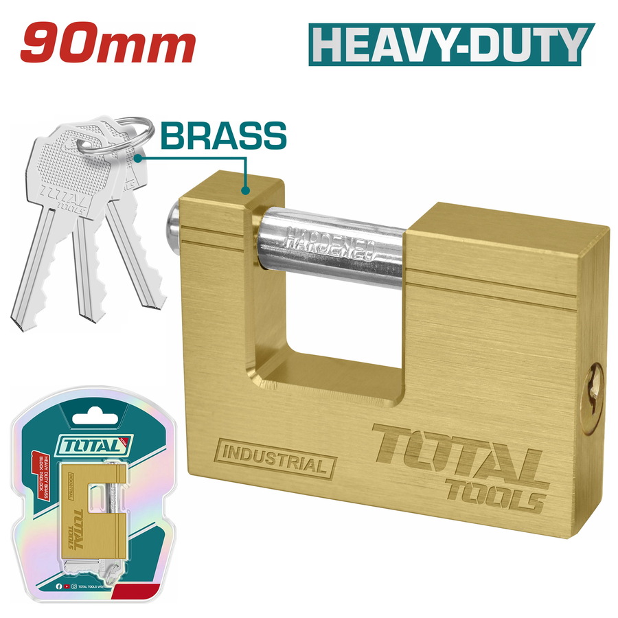 Total TLK32903 Λουκέτο Τάκος(πύρου) Ορειχάλκινο Βαρέως Τύπου 90mm