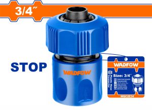 Wadfow WQC2E34 Ταχύσυνδεσμος Συνέχους Ροής Με Βαλβίδα Stop 3/4"