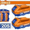 Wadfow WOS240682 Σετ Μπαταρίες 2 τεμάχια WLBP520 Li-ion 20V / 2Ah Wadfow WOS240682 Σετ Μπαταρίες 2 τεμάχια WLBP520 Li-ion 20V / 2Ah