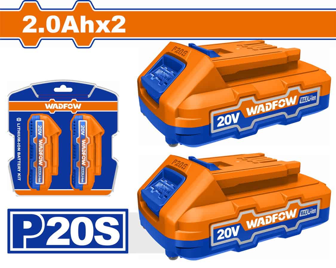 Wadfow WOS240682 Σετ Μπαταρίες 2 τεμάχια WLBP520 Li-ion 20V / 2Ah
