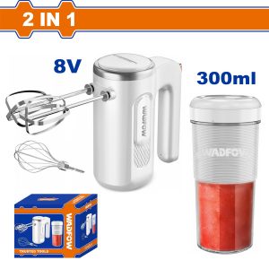 Wadfow WFM022T Σετ Μίξερ & Μπλέντερ Μπαταρίας 8V 2 σε 1