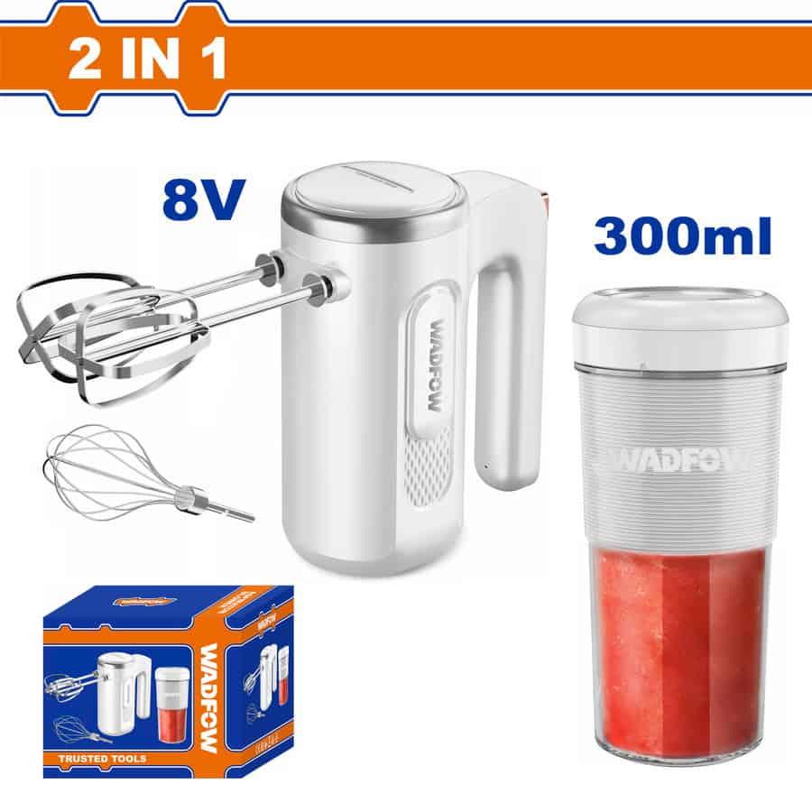 Wadfow WFM022T Σετ Μίξερ & Μπλέντερ Μπαταρίας 8V 2 σε 1