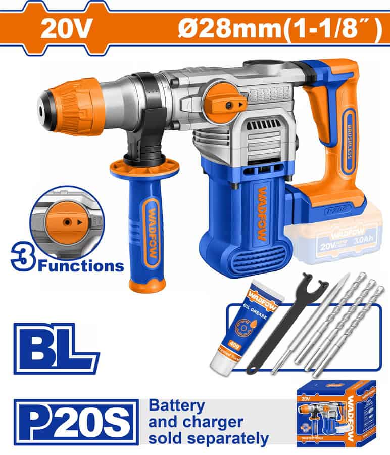 Wadfow WLM1528 Πνευματικό Πιστολέτο Μπαταρίας Li-ion 20V Χωρίς Μπαταρία & Φορτιστή