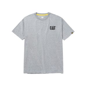 Cat W05324 Μπλουζάκι κοντομάνικο γκρι trademark tee S