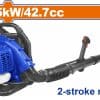 Wadfow WYQ1A42 Φυσητήρας Πλάτης Βενζίνης 42.7cc / 1Hp