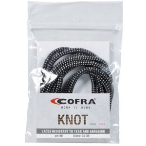 Κορδόνια παπουτσιών Cofra black-grey 110εκ.
