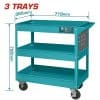 Total THPTC301 Τροχήλατος Μεταλλικός Εργαλειοφόρος 3 Θέσεων- Συρταριέρα