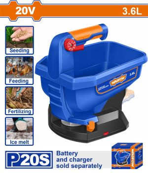 Wadfow WLSS1520 Διασκορπιστής Σπόρων Μπαταρίας Li-ion 20V Χωρίς Μπαταρία & Φορτιστή