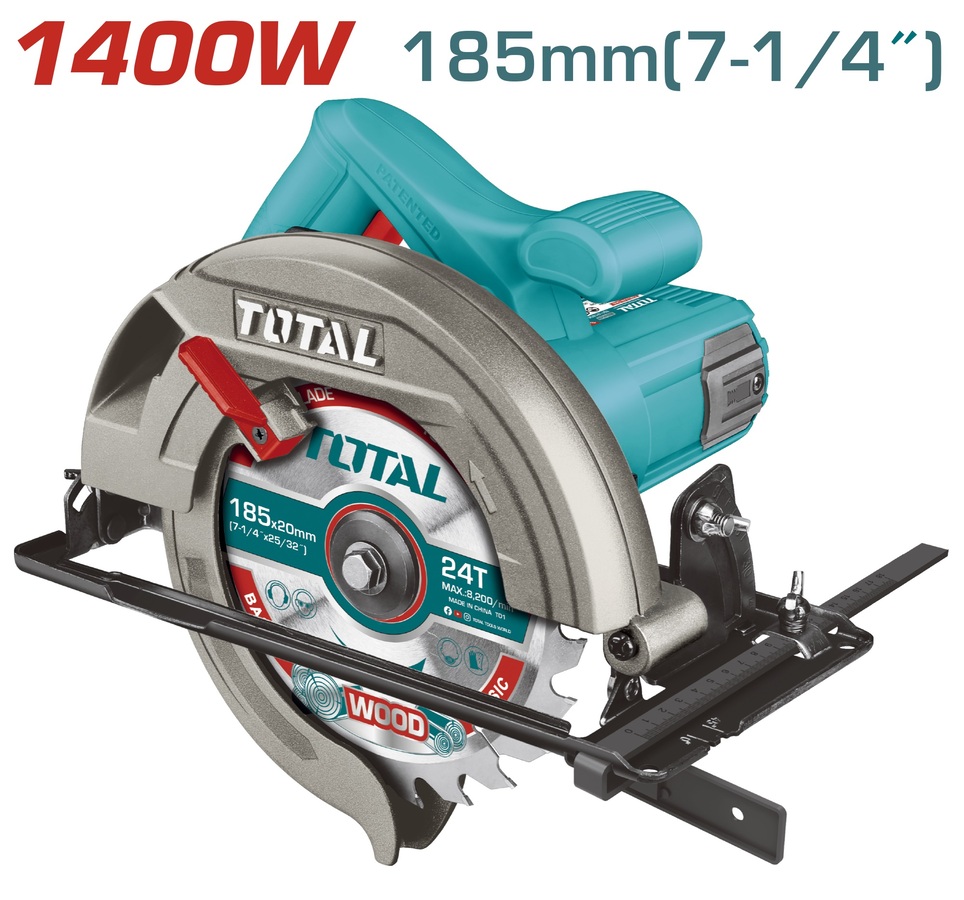 Total TS11418526 Δισκοπρίονο ξύλου 1400W - 185mm