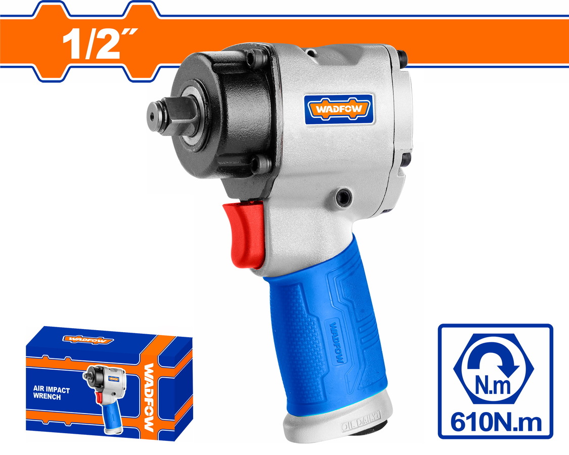 Wadfow WAT1514 Αερόκλειδο κοντό 1/2" / 610Nm