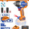 Wadfow WCD1B78E Μπουλονόκλειδο Μπαταρίας Li-ion 20V / 780Nm / 4Ah / 2 Μπαταρίες Brushless Motor