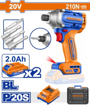 Wadfow WCD2B21E Παλμικό Κατσαβίδι Li-ion 20V / 210Nm
