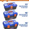 Wadfow WTB2103 Σετ 3 Τεμάχια Εργαλειοθήκες Πλαστικές 13"-16"-19" Με Πλαστικά Κουμπώματα