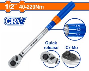 Wadfow WWQ1D12 Δυναμόκλειδο 1/2" 430mm / 40-220Nm