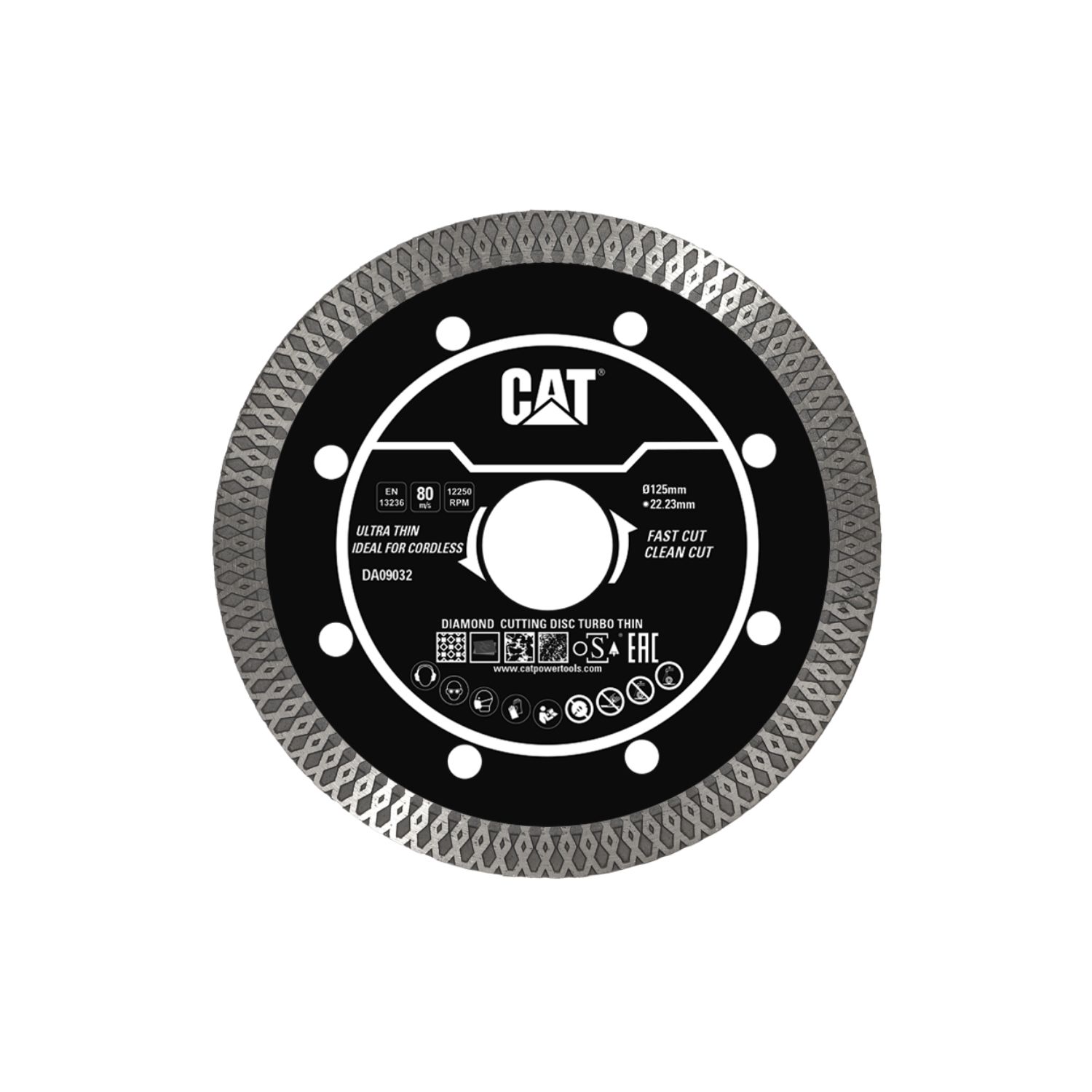 Cat DA09032 Δίσκος κοπής διαμαντέ turbo 125x22.23x1.4mm