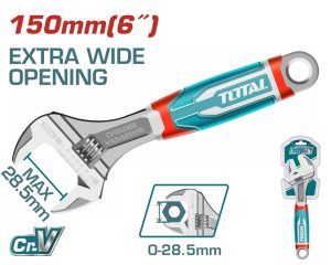 Total THT101066 Γαλλικό Κλειδί Μήκους 150mm με Άνοιγμα Σιαγόνων έως 24mm και Αντιολισθητική Λαβή