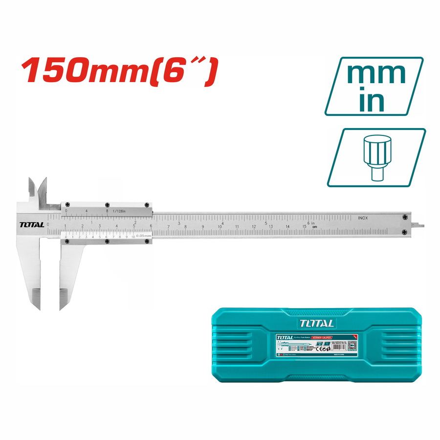 Total TMT311501 Παχύμετρο Inox 150mm