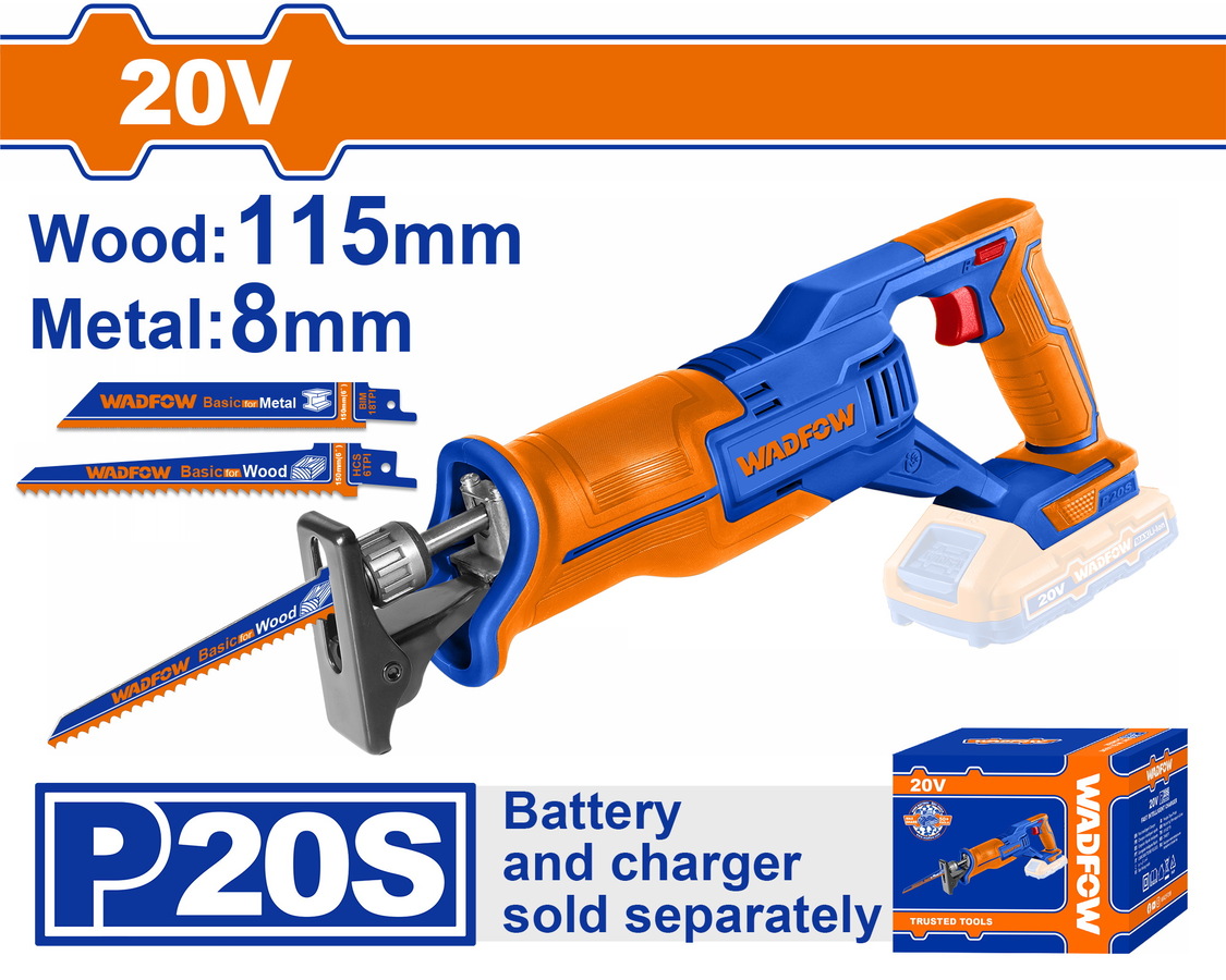 Wadfow WLR15115 Σπαθοσέγα Μπαταρίας Li-ion 20V Χωρίς Μπαταρία & Φορτιστή