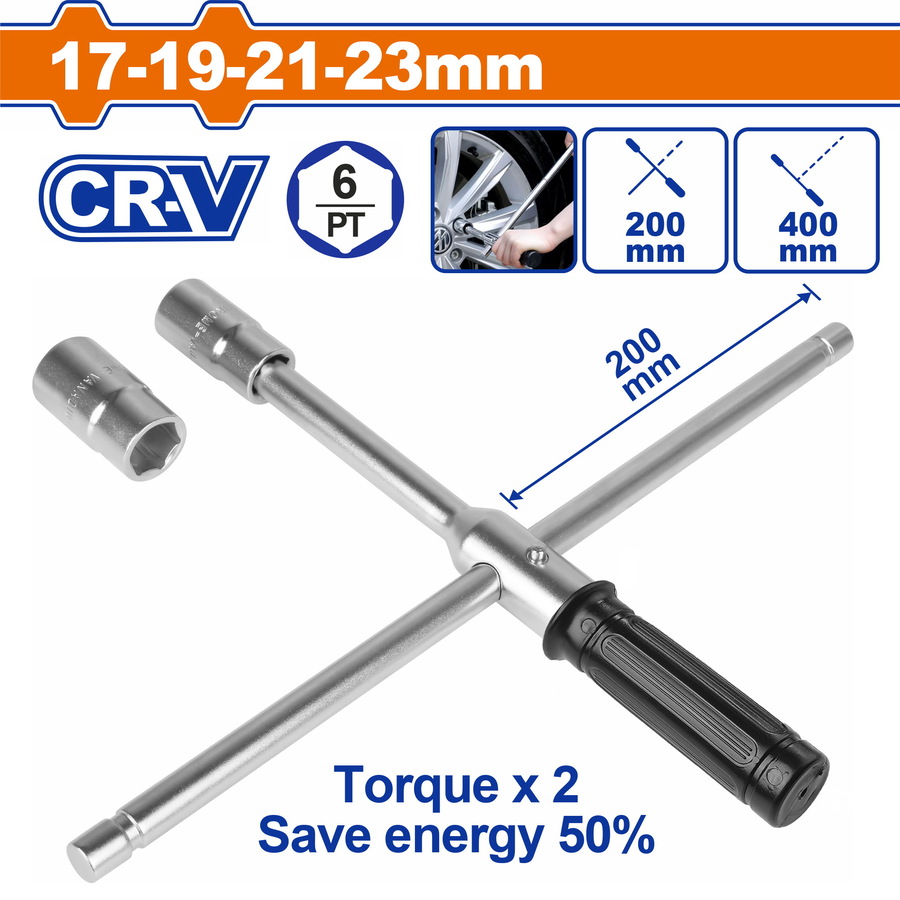 Wadfow WTH6516 Τρόχκλειδο - Σταυρός Αυτοκινήτου 1/2" / 17-19-21-23mm